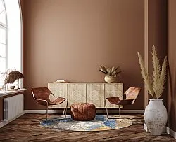 Tapete redondo - Travale (cinza/azul/multicolorido)