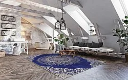 Tapete Wilton - Sandrigo (azul/bege)