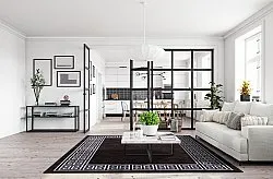 Tapete Wilton - Kuba (preto/branco)