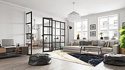 Tapete Wilton - Canelli (bege/branco/azul)