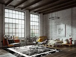 Tapete Wilton - Castello (preto/branco)