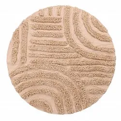 Tapete redondo - Cazorla Natural Cotton Shaggy (bege)