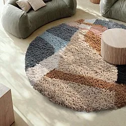 Tapete redondo - Cefalu Natural Cotton Shaggy (multi)