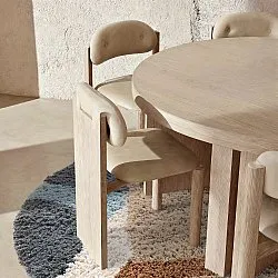 Tapete redondo - Cefalu Natural Cotton Shaggy (multi)