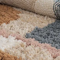 Tapete redondo - Cefalu Natural Cotton Shaggy (multi)