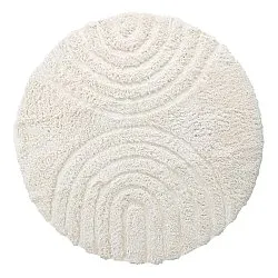 Tapete redondo - Lindos Natural Cotton Shaggy (branco)