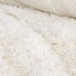 Tapete redondo - Lindos Natural Cotton Shaggy (branco)
