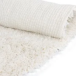 Tapete redondo - Lindos Natural Cotton Shaggy (branco)