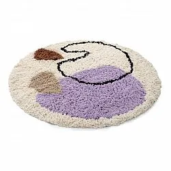 Tapete redondo - Londa Natural Cotton Shaggy (multi)