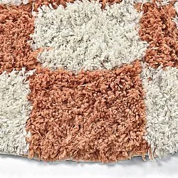 Tapete redondo - Atrani Natural Cotton Shaggy (laranja)