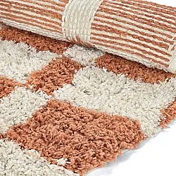 Tapete redondo - Atrani Natural Cotton Shaggy (laranja)