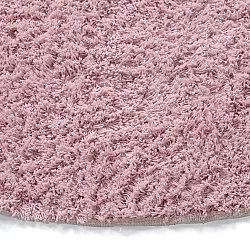 Tapete redondo - Amira Natural Cotton Shaggy (rosa/laranja)