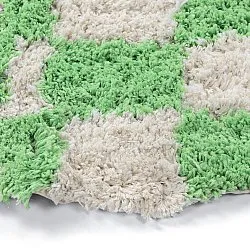 Tapete redondo - Atrani Natural Cotton Shaggy (verde)