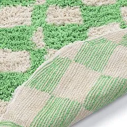 Tapete redondo - Atrani Natural Cotton Shaggy (verde)