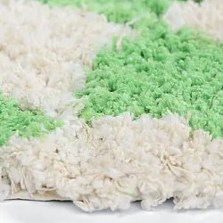 Tapete redondo - Atrani Natural Cotton Shaggy (verde)