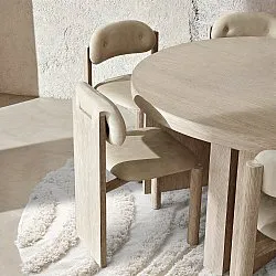 Tapete redondo - Cazorla Natural Cotton Shaggy (off white)