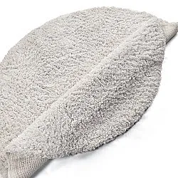 Tapete redondo - Combarro Solid Cotton Shaggy (creme)