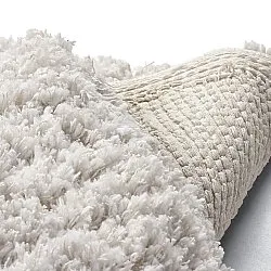 Tapete redondo - Combarro Solid Cotton Shaggy (creme)