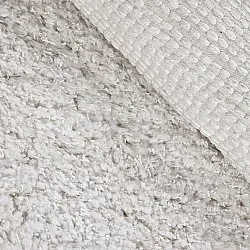 Tapete redondo - Combarro Solid Cotton Shaggy (creme)