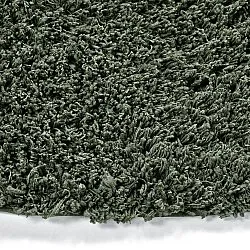 Tapete redondo - Combarro Solid Cotton Shaggy (verde)
