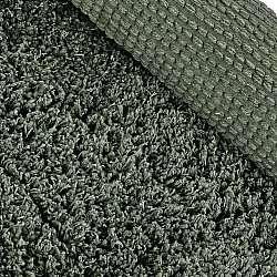 Tapete redondo - Combarro Solid Cotton Shaggy (verde)