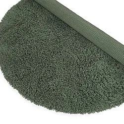 Tapete redondo - Combarro Solid Cotton Shaggy (verde)