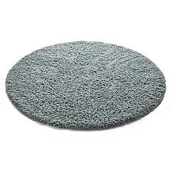 Tapete redondo - Combarro Solid Cotton Shaggy (azul claro)