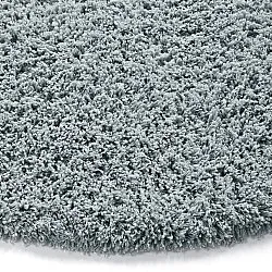 Tapete redondo - Combarro Solid Cotton Shaggy (azul claro)