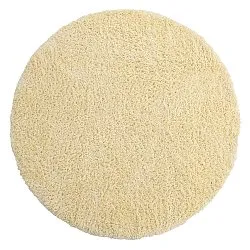 Tapete redondo - Combarro Solid Cotton Shaggy (amarelo claro)