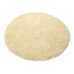 Tapete redondo - Combarro Solid Cotton Shaggy (amarelo claro)