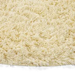 Tapete redondo - Combarro Solid Cotton Shaggy (amarelo claro)