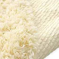 Tapete redondo - Combarro Solid Cotton Shaggy (amarelo claro)