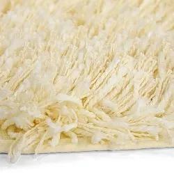 Tapete redondo - Combarro Solid Cotton Shaggy (amarelo claro)