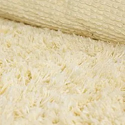 Tapete redondo - Combarro Solid Cotton Shaggy (amarelo claro)