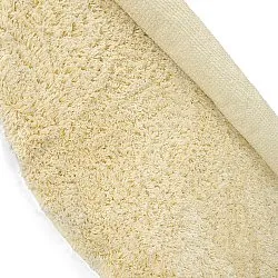 Tapete redondo - Combarro Solid Cotton Shaggy (amarelo claro)