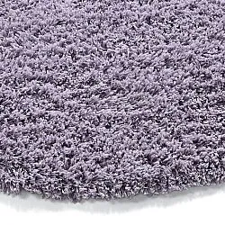 Tapete redondo - Combarro Solid Cotton Shaggy (roxo claro)