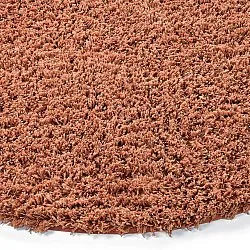 Tapete redondo - Combarro Solid Cotton Shaggy (laranja claro)