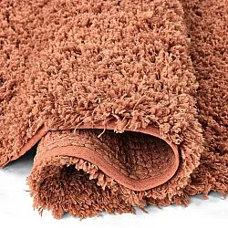 Tapete redondo - Combarro Solid Cotton Shaggy (laranja claro)