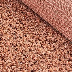 Tapete redondo - Combarro Solid Cotton Shaggy (laranja claro)