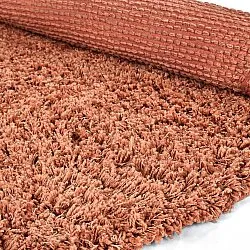 Tapete redondo - Combarro Solid Cotton Shaggy (laranja claro)