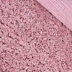Tapete redondo - Combarro Solid Cotton Shaggy (rosa claro)