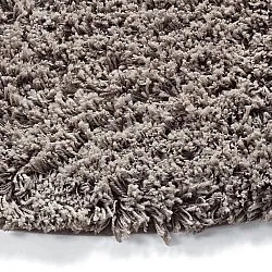 Tapete redondo - Combarro Solid Cotton Shaggy (taupe)