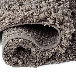 Tapete redondo - Combarro Solid Cotton Shaggy (taupe)