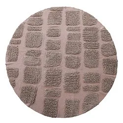 Tapete redondo - Otranto Natural Cotton Shaggy (taupe)