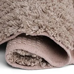 Tapete redondo - Otranto Natural Cotton Shaggy (taupe)