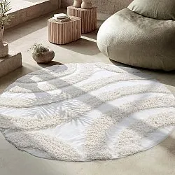 Tapete redondo - Sivota Natural Cotton Shaggy (off white)