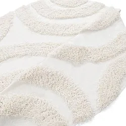 Tapete redondo - Sivota Natural Cotton Shaggy (off white)