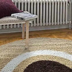 Tapetes redondos - Alsace (bege/branco/marrom)