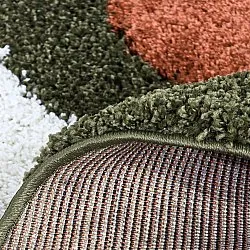 Tapetes redondos - Alsace (verde/branco/laranja)