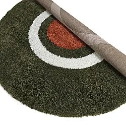 Tapetes redondos - Alsace (verde/branco/laranja)